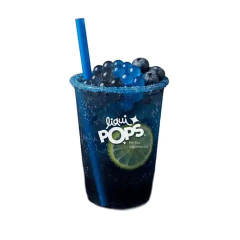 Soda de blueberry con perlas explosivas LiquiPops