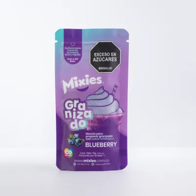 Mezcla Mixies para preparar granizado sabor blueberry