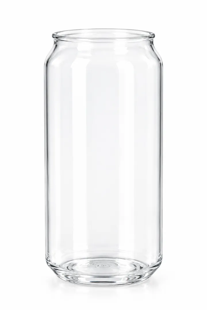 Envase tipo lata de 400 ml, transparente y liso