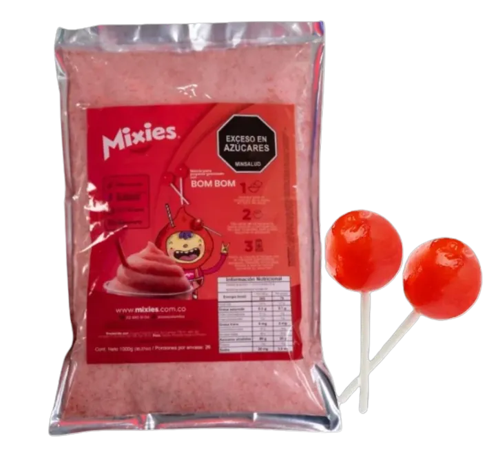 mezcla en polvo para granizados sabor a bom bom