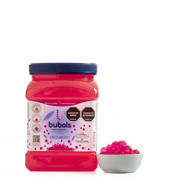 perlas explosivas bubols sabor a neonberry