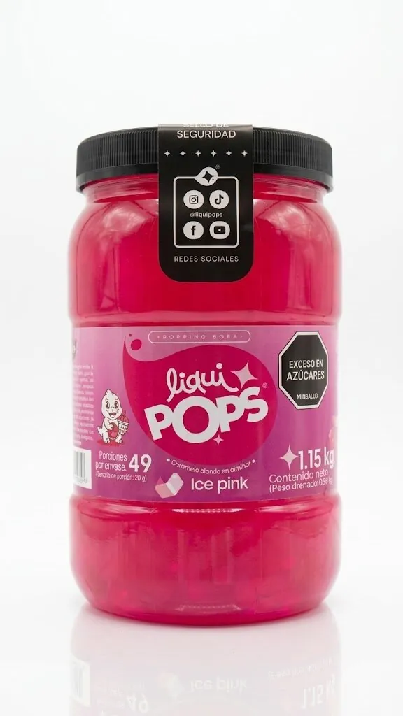 Perlas Explosivas LiquiPops Ice Pink 1150 gr