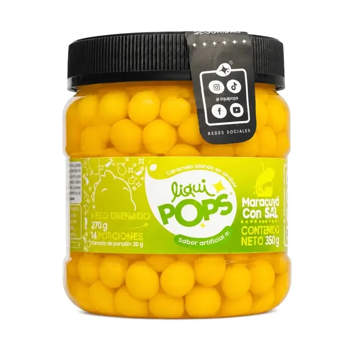 Perlas Explosivas LiquiPops Maracuyá con Sal 350 gr