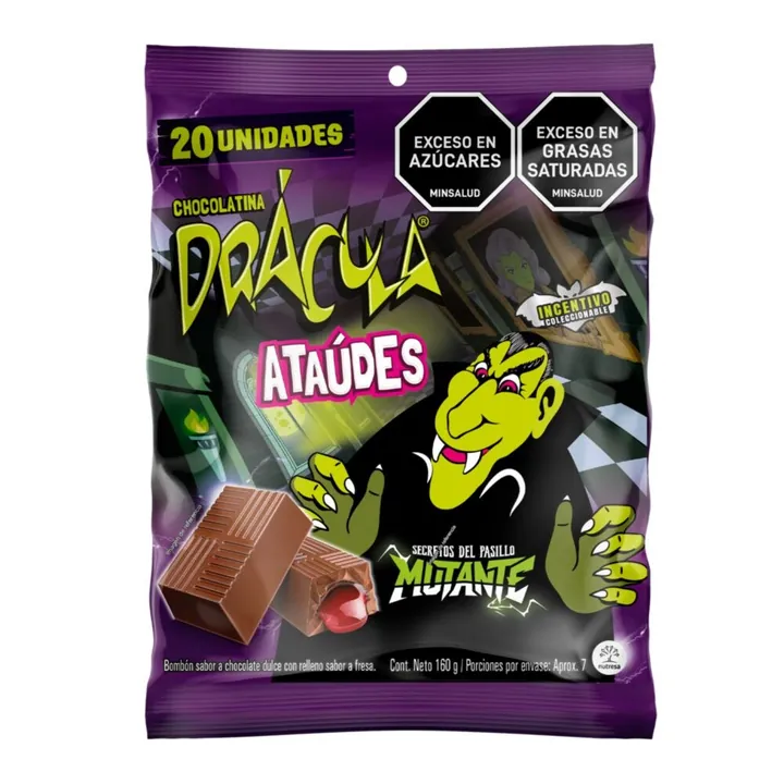 Bolsa de Choco Ataúdes Drácula por 20 unidades