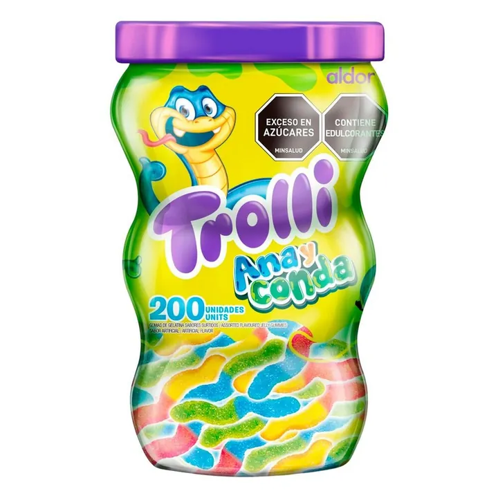 Tarro de gomas Trolli Anaconda por 200 unidades