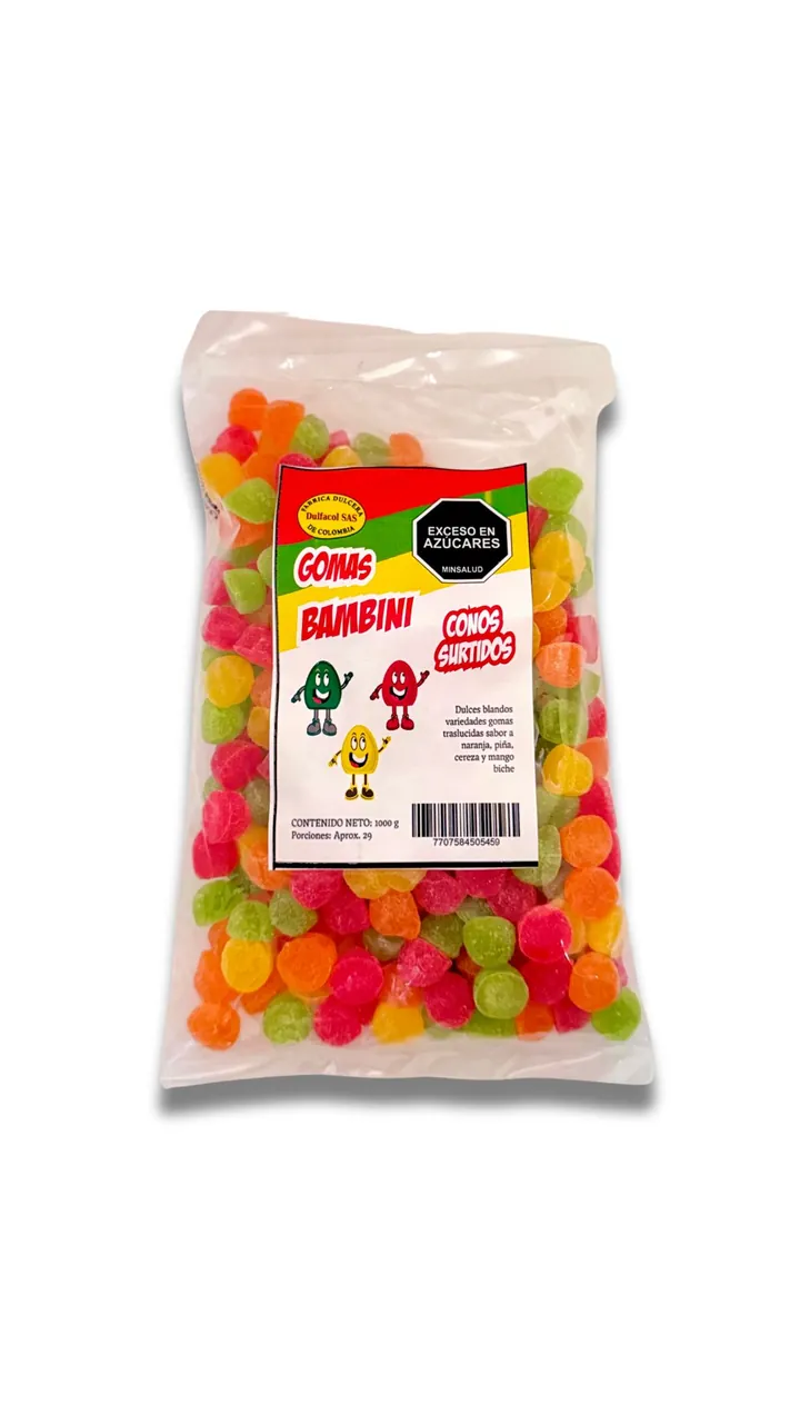 Gomas Cono de Colores 1000 gr