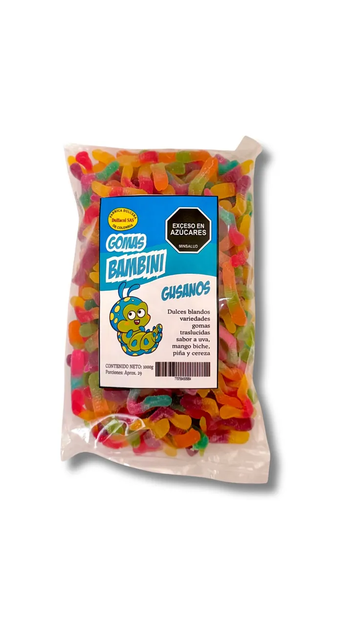 Gomas Gusanos 1000 gr