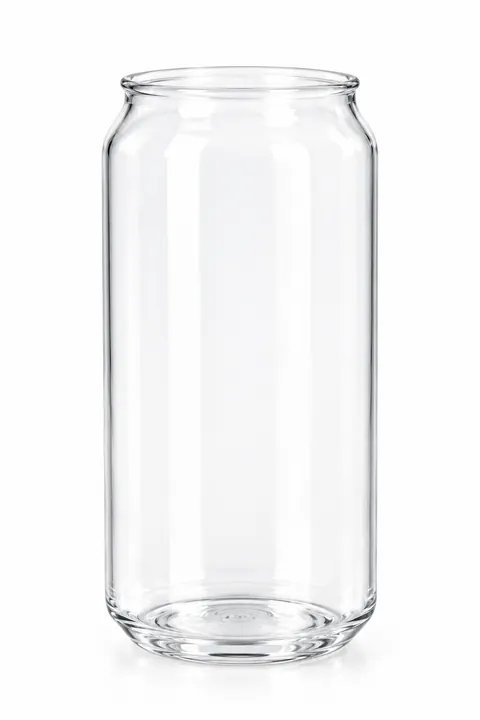 Envase tipo lata de 400 ml, transparente y liso