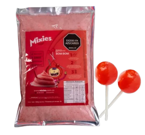 mezcla en polvo para granizados sabor a bom bom