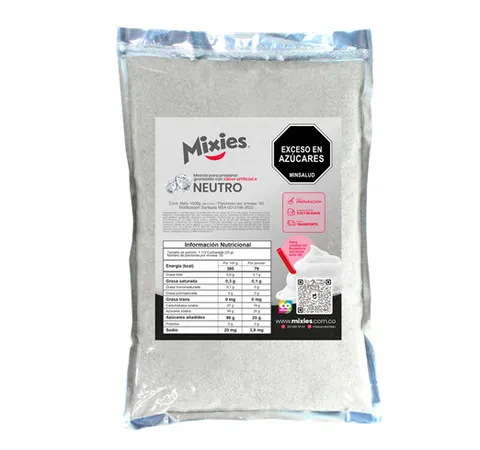 Bolsa de mezcla para granizado Mixies sabor Neutro de 1000 g