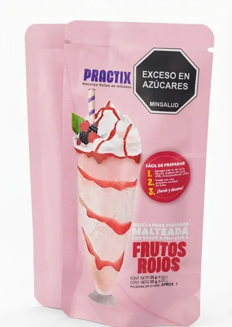 Mezcla Malteada Frutos Rojos 55 gr