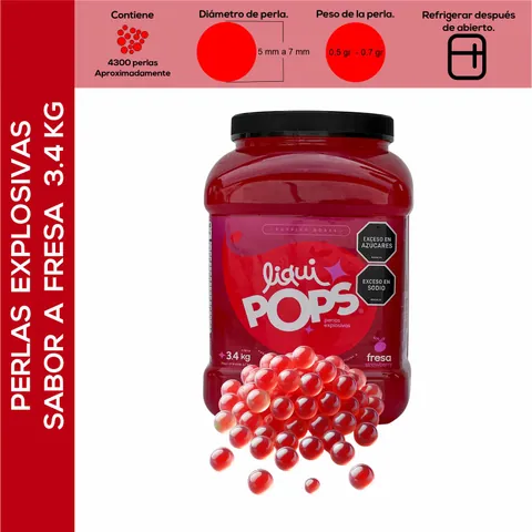 Perlas Explosivas LiquiPops Fresa 3400 gr