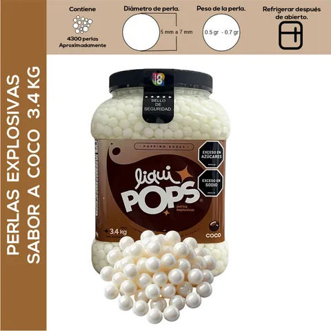 Perlas Explosivas LiquiPops Coco 3400 gr