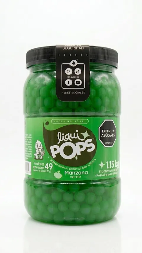 Perlas Explosivas LiquiPops Manzana Verde 1150 gr