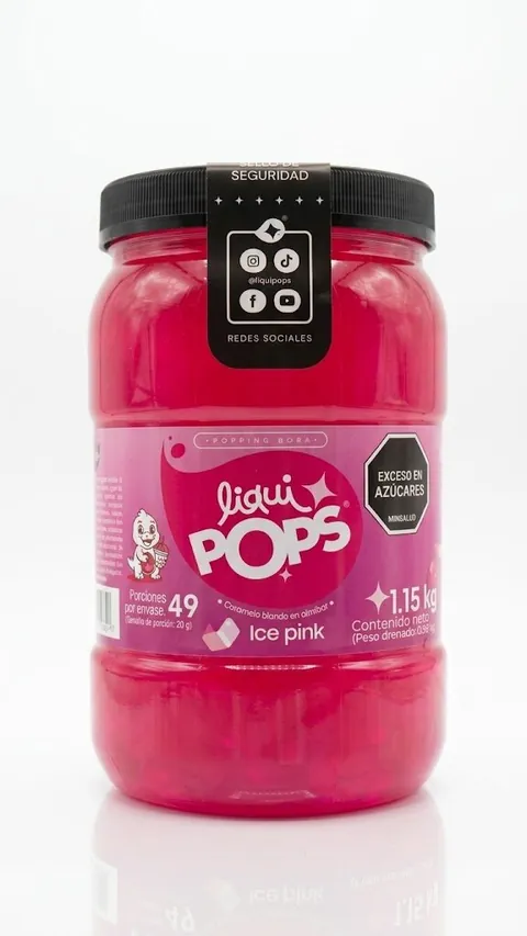 Perlas Explosivas LiquiPops Ice Pink 1150 gr