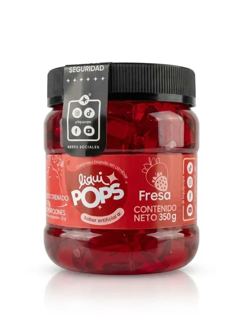 Perlas Explosivas LiquiPops Fresa 350 gr