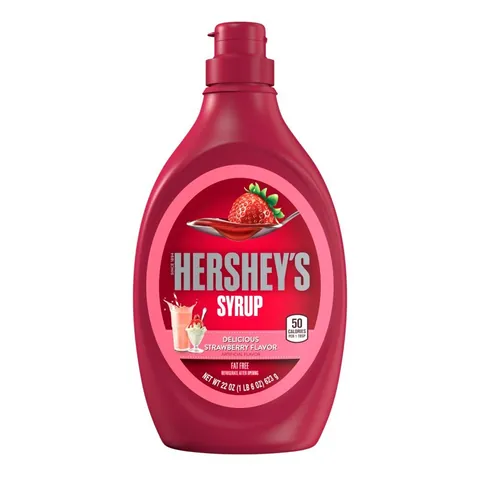 Envase de salsa de fresa Hershey's Syrup de 623 g