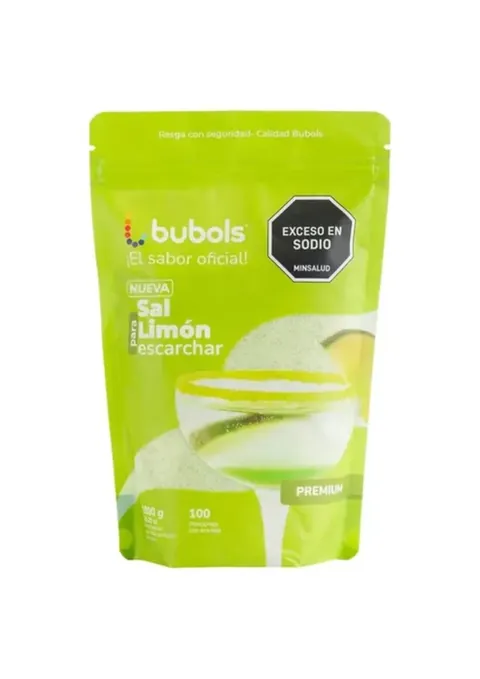 Bolsa de sal para escarchar Bubols Limón de 1000 g