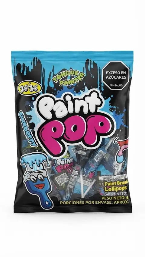 Bolsa de chupetas Paint Pop azules
